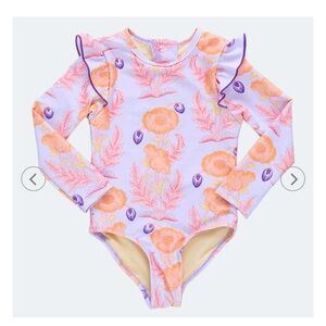 Pink Chicken Girls Rachel Suit - Purple Gilded Floral - Excellent Condition